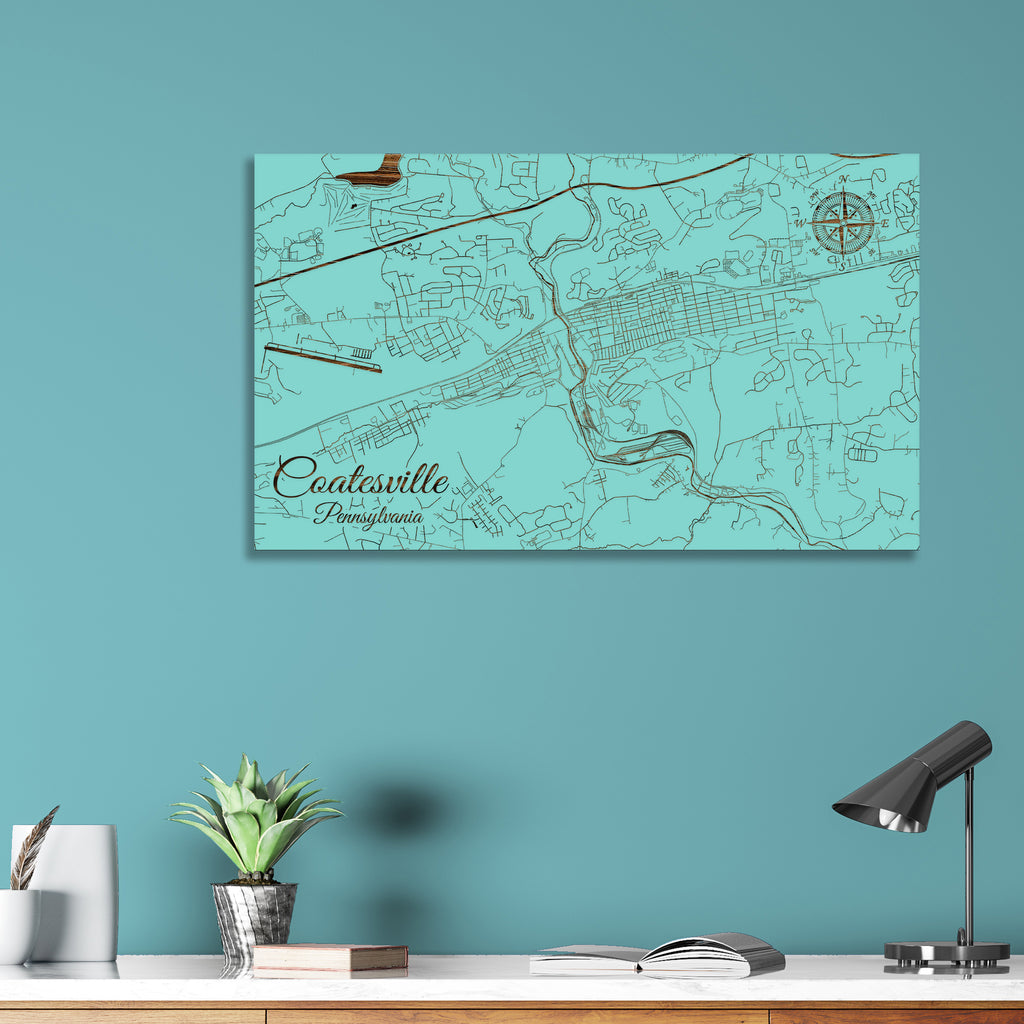 Coatesville, Pennsylvania Street Map – Fire & Pine