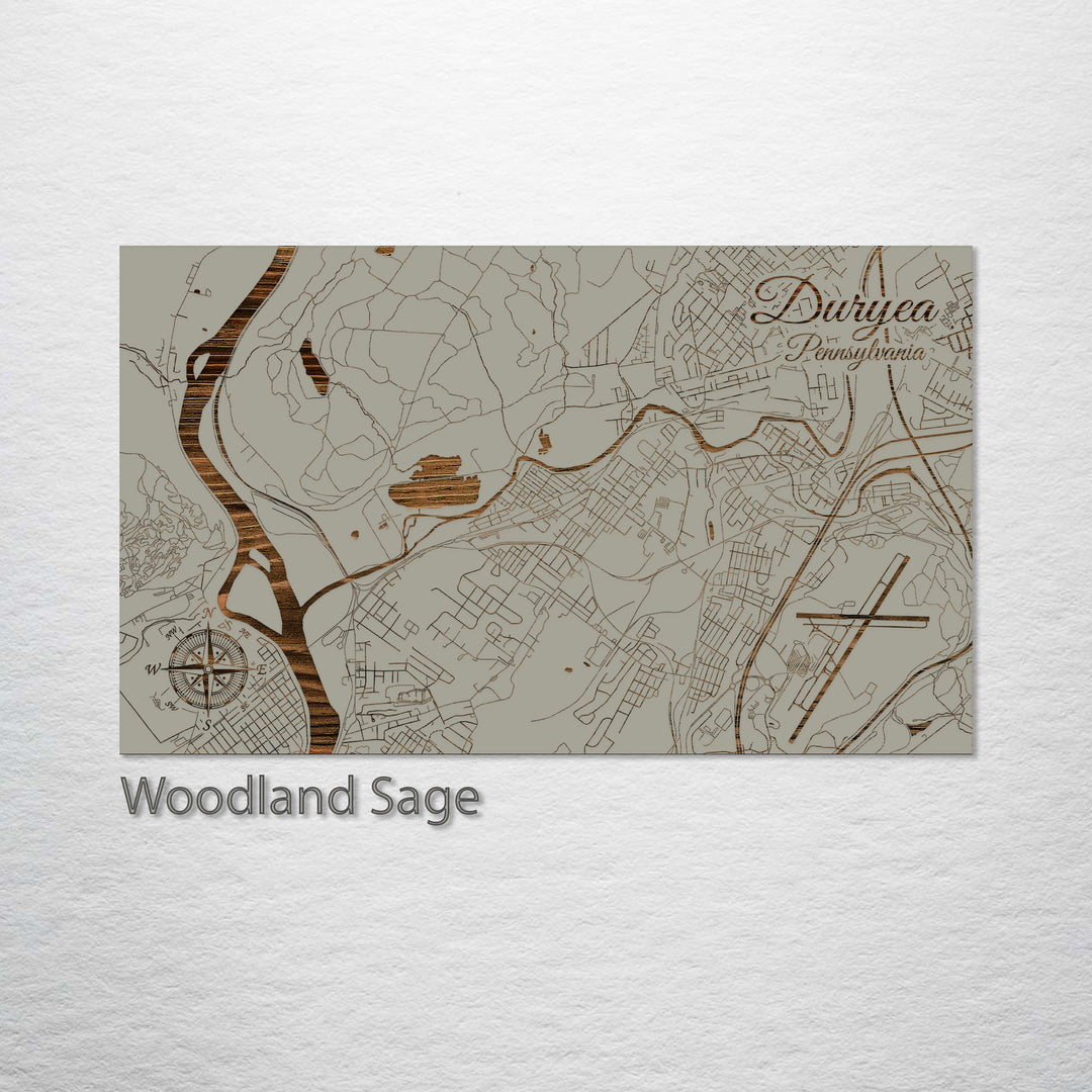 Duryea, Pennsylvania Street Map