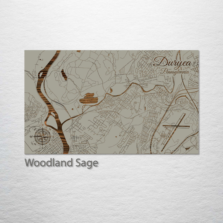 Duryea, Pennsylvania Street Map