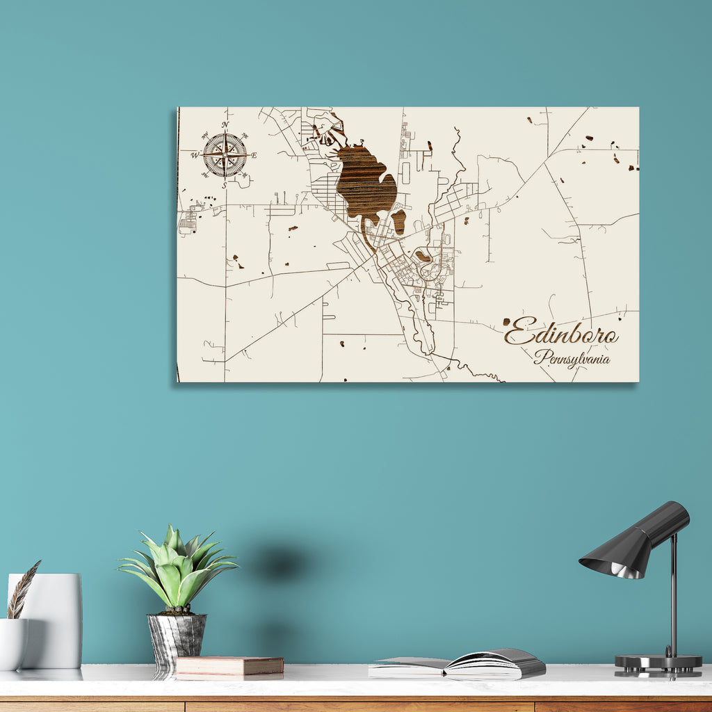 Edinboro, Pennsylvania Street Map Fire & Pine