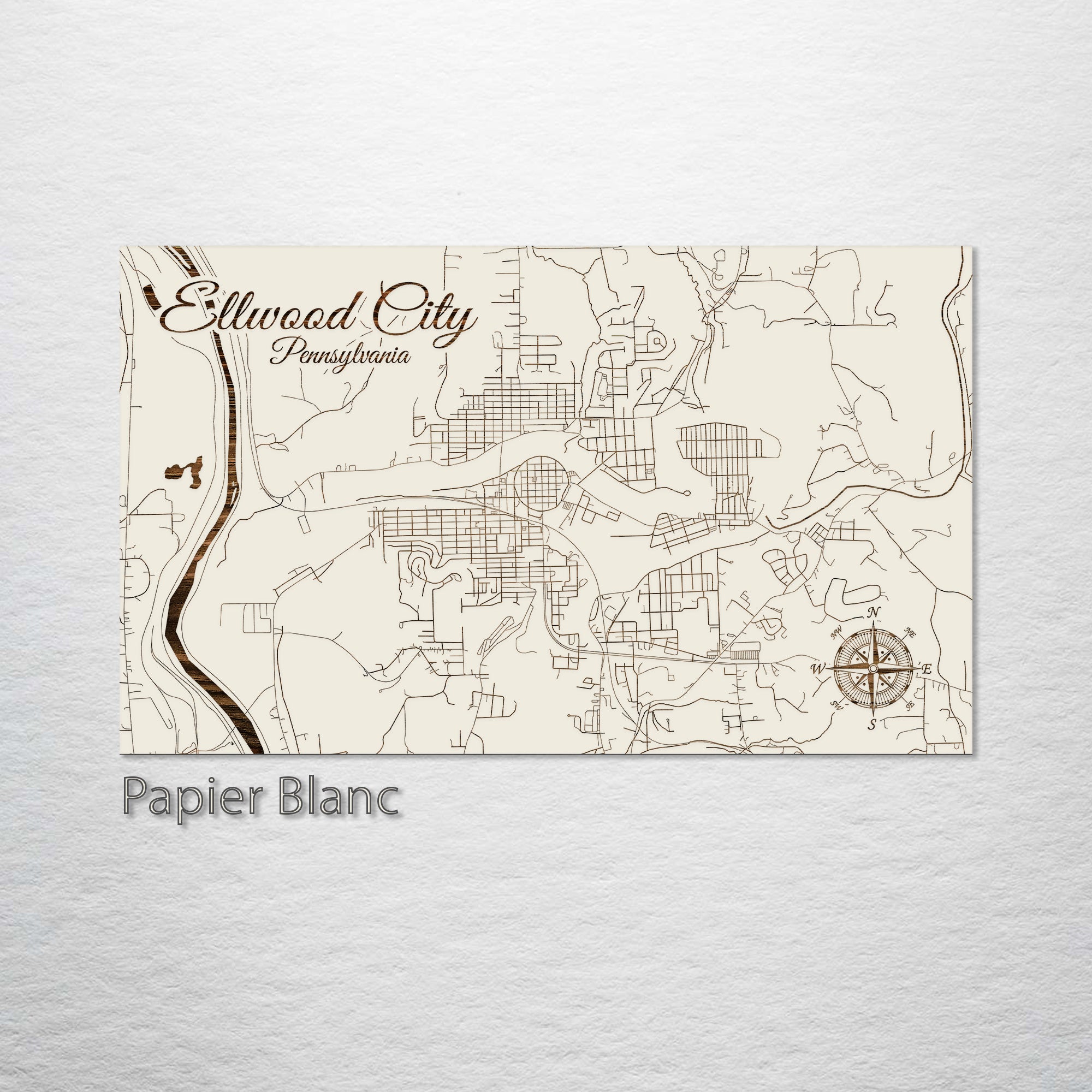 Ellwood City, Pennsylvania Street Map Fire & Pine