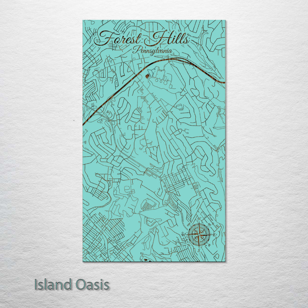 Forest Hills, Pennsylvania Street Map