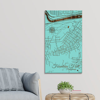 Fountain Hill, Pennsylvania Street Map