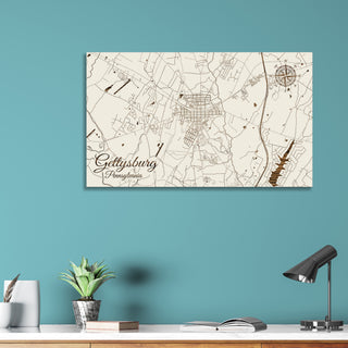 Gettysburg, Pennsylvania Street Map