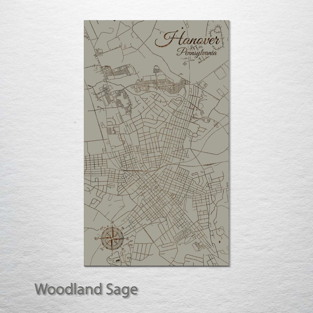 Hanover, Pennsylvania Street Map