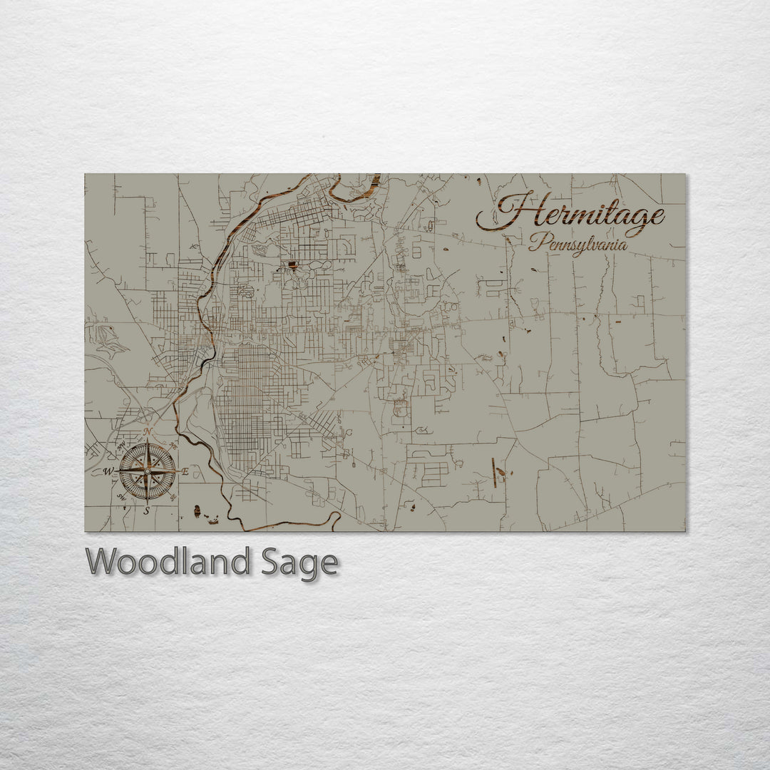 Hermitage, Pennsylvania Street Map