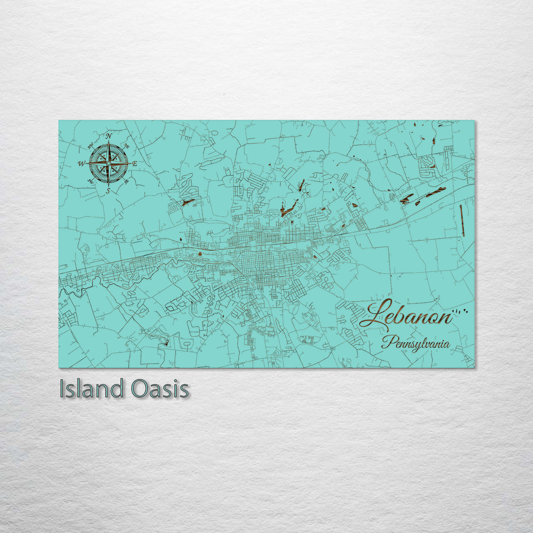 Lebanon, Pennsylvania Street Map