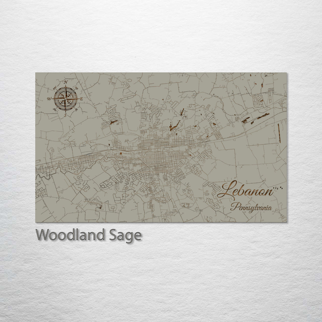 Lebanon, Pennsylvania Street Map