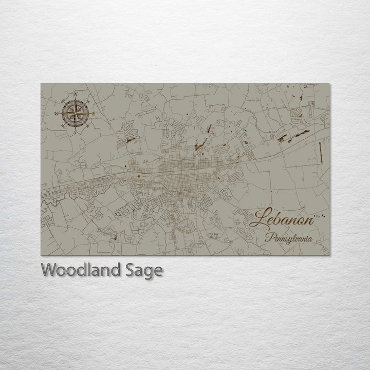 Lebanon, Pennsylvania Street Map