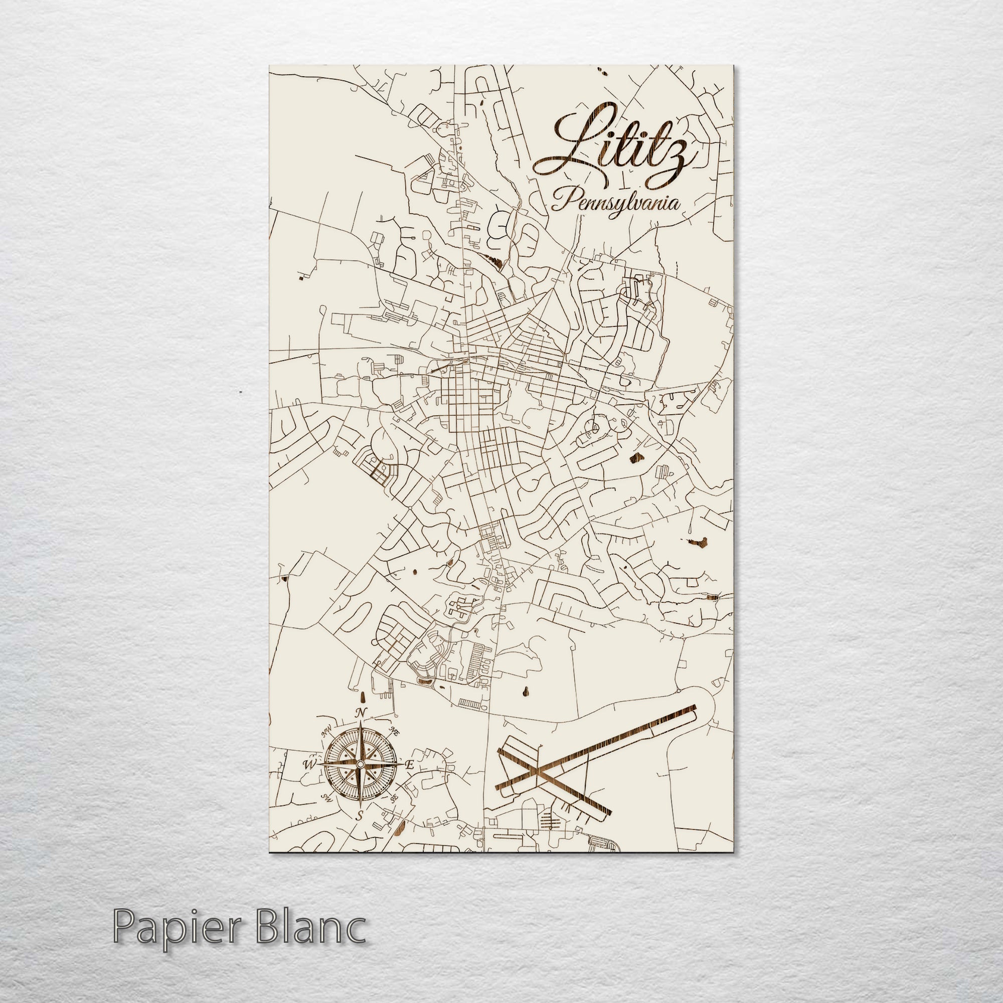 Lititz, Pennsylvania Street Map – Fire & Pine