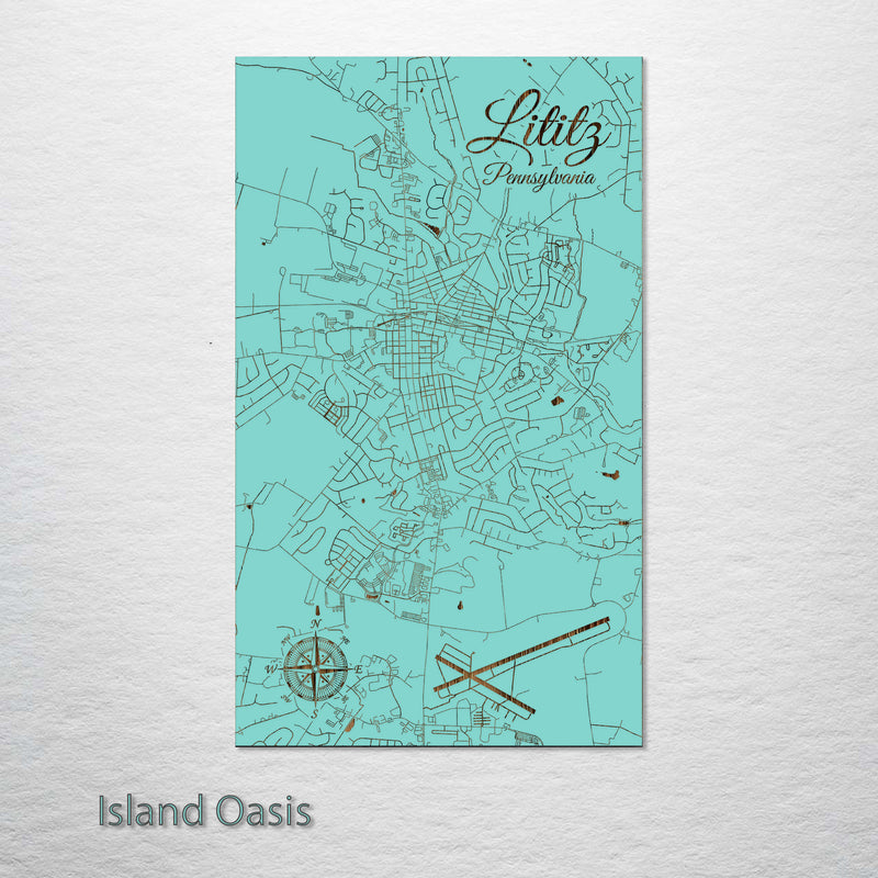 Lititz, Pennsylvania Street Map – Fire & Pine