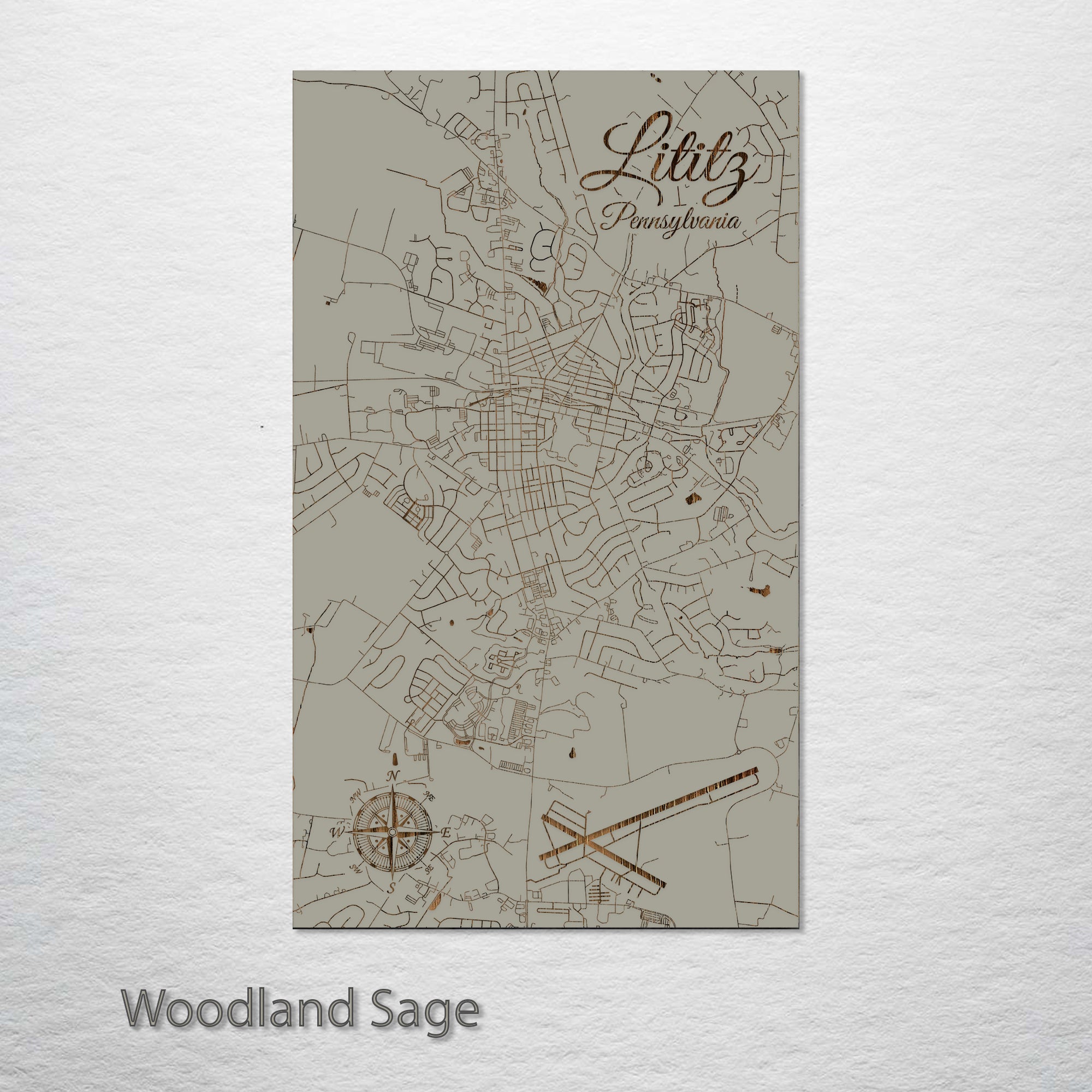 Lititz, Pennsylvania Street Map – Fire & Pine