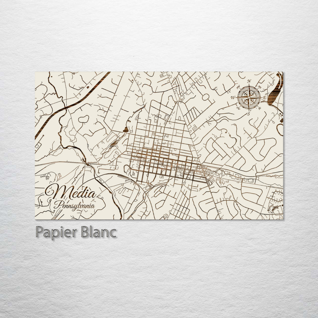 Media, Pennsylvania Street Map