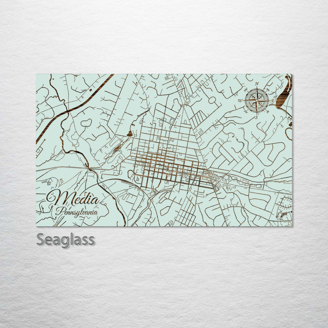 Media, Pennsylvania Street Map