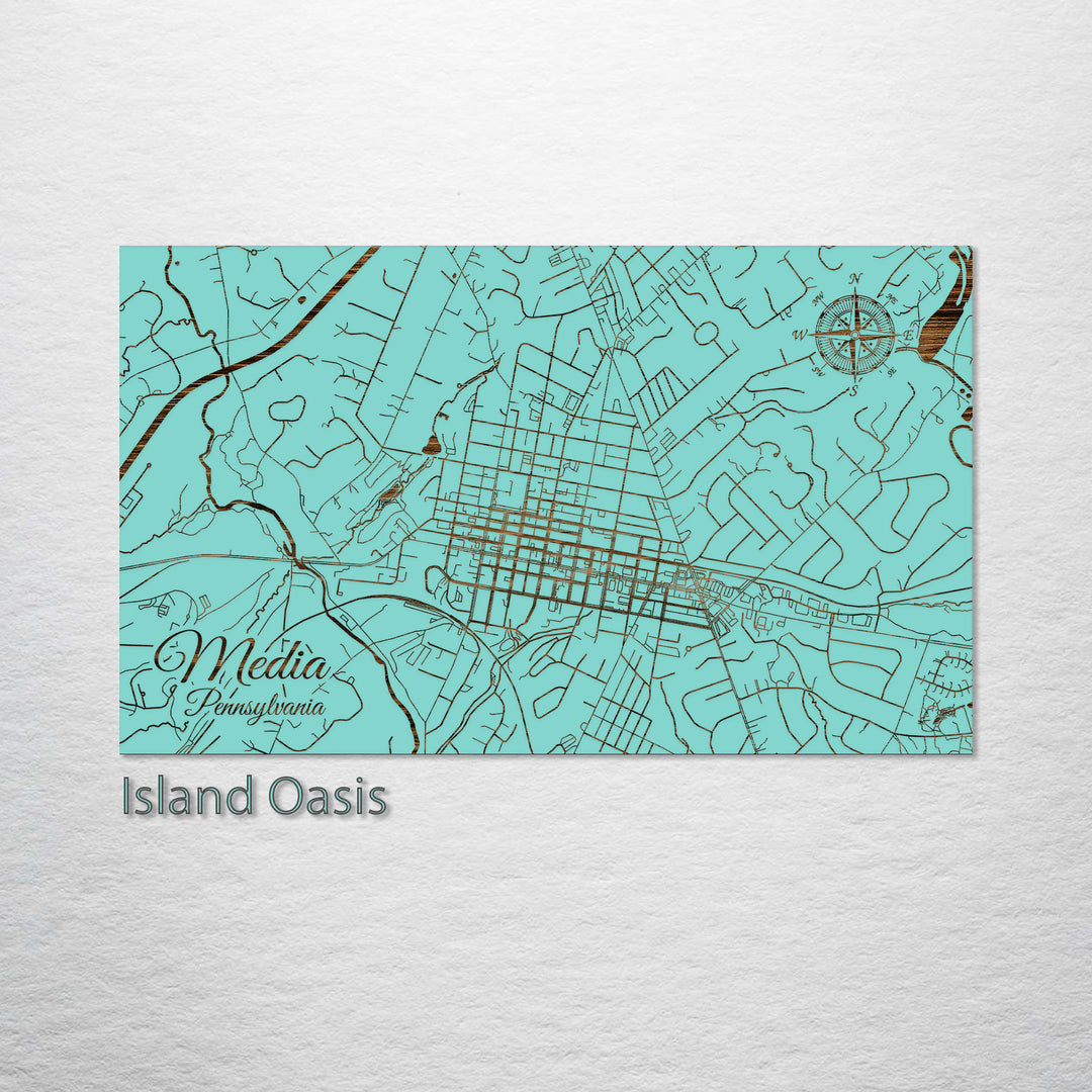 Media, Pennsylvania Street Map