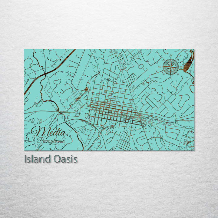 Media, Pennsylvania Street Map