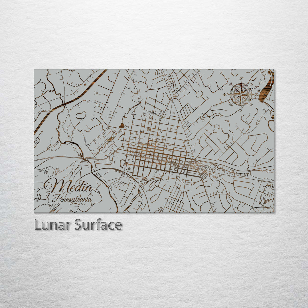 Media, Pennsylvania Street Map