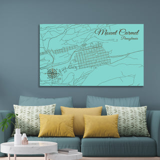 Mount Carmel, Pennsylvania Street Map