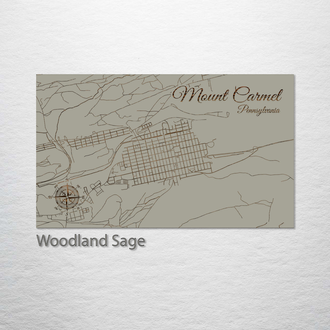 Mount Carmel, Pennsylvania Street Map