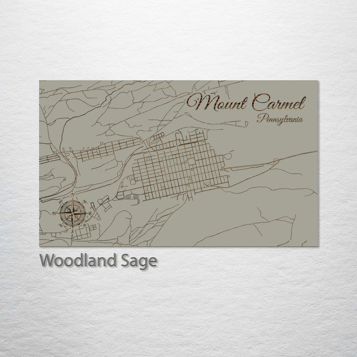 Mount Carmel, Pennsylvania Street Map