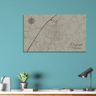 Oxford, Pennsylvania Street Map