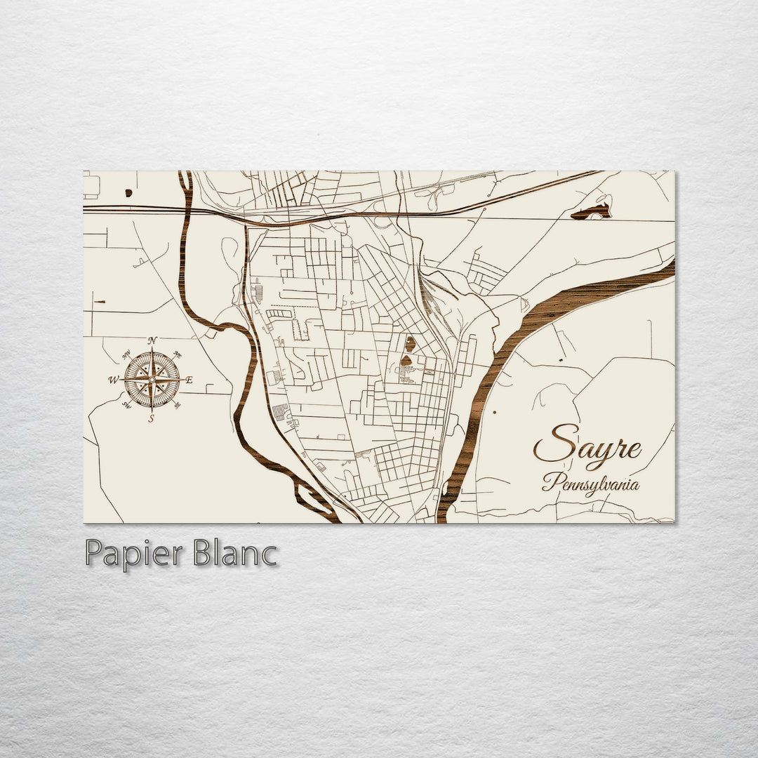 Sayre, Pennsylvania Street Map