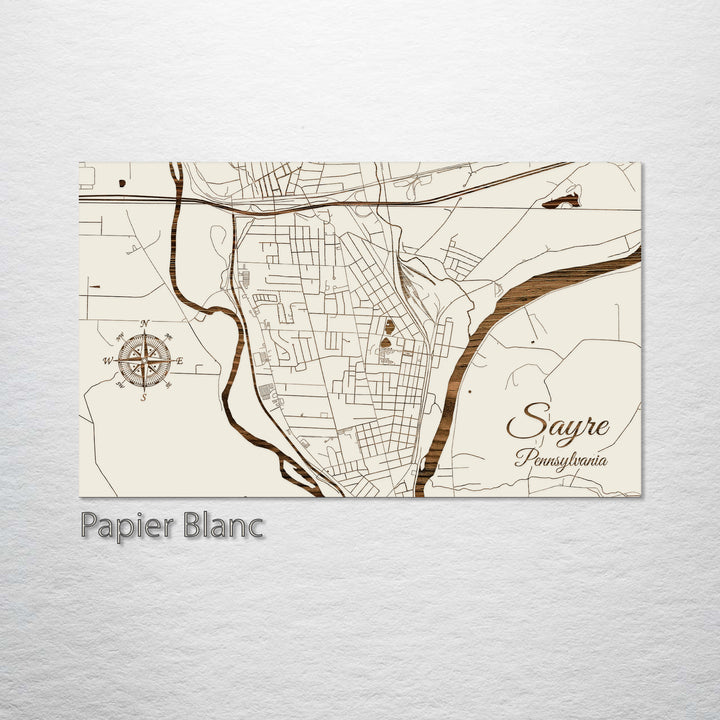 Sayre, Pennsylvania Street Map