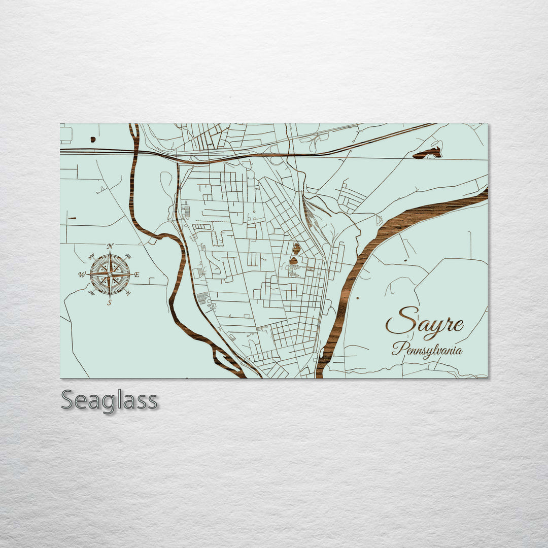 Sayre, Pennsylvania Street Map