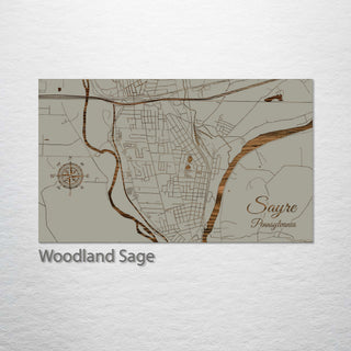 Sayre, Pennsylvania Street Map