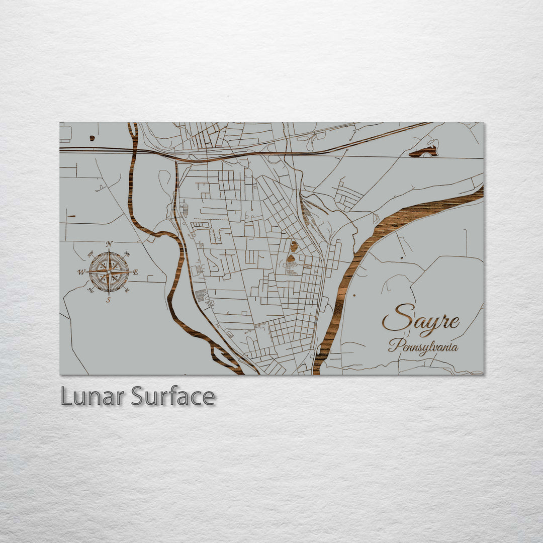 Sayre, Pennsylvania Street Map