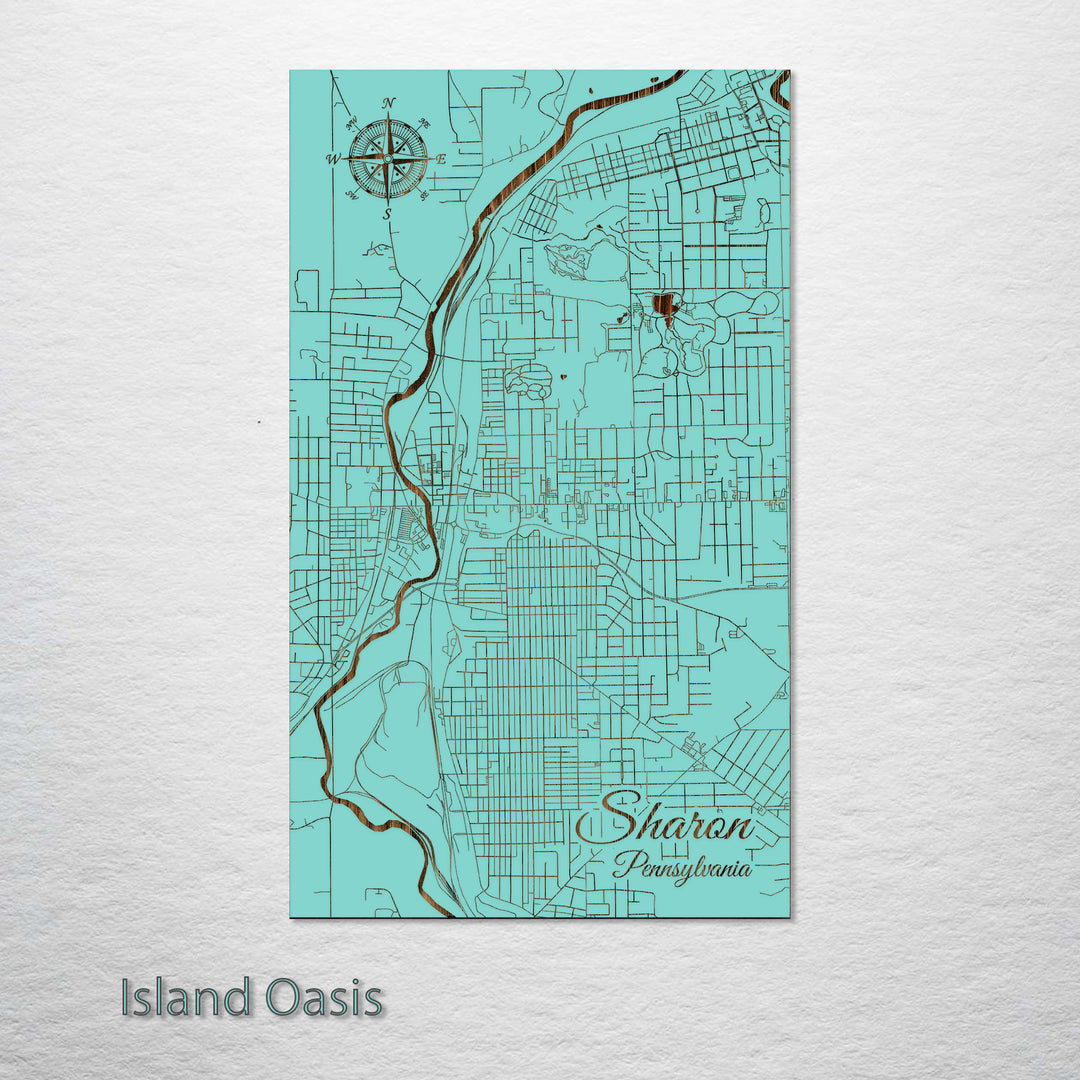 Sharon, Pennsylvania Street Map