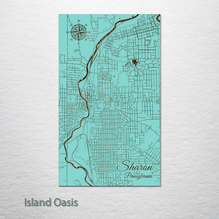 Sharon, Pennsylvania Street Map