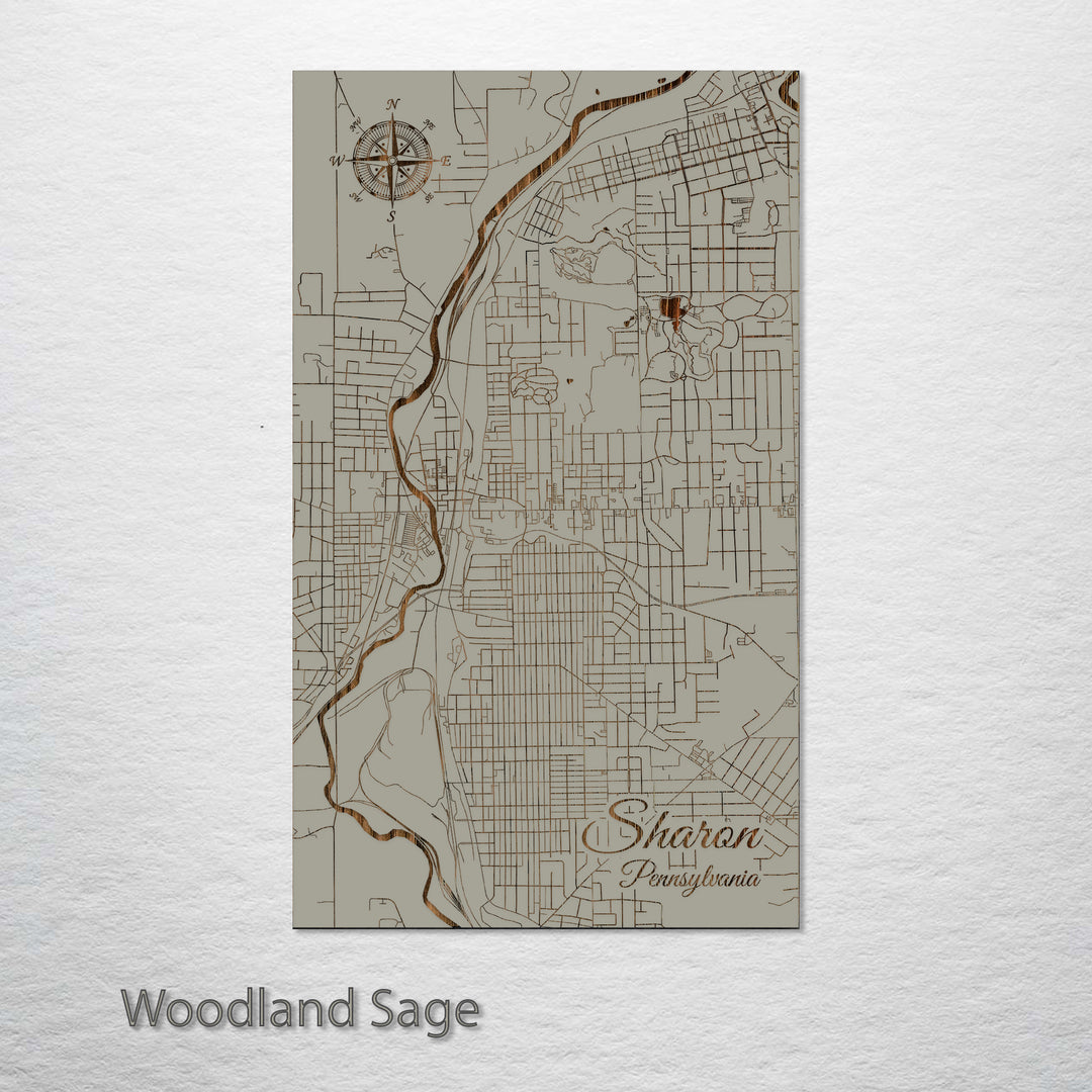 Sharon, Pennsylvania Street Map