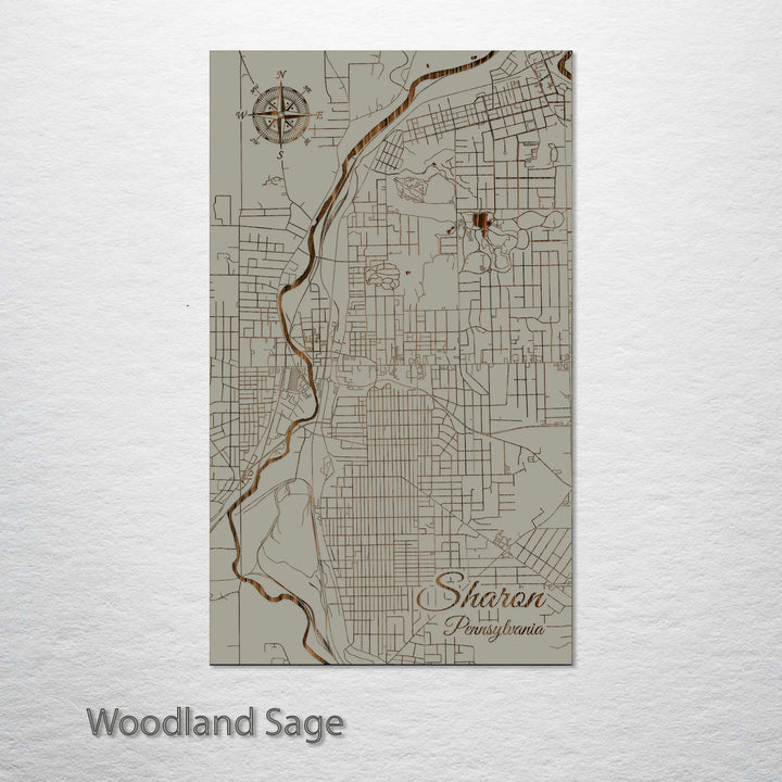 Sharon, Pennsylvania Street Map