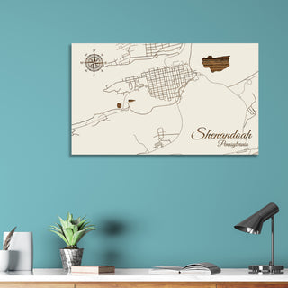 Shenandoah, Pennsylvania Street Map