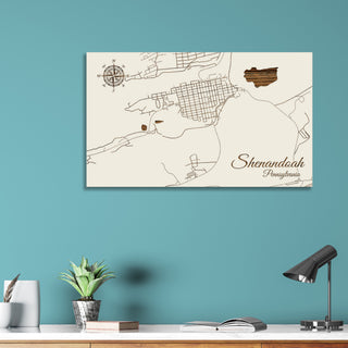 Shenandoah, Pennsylvania Street Map