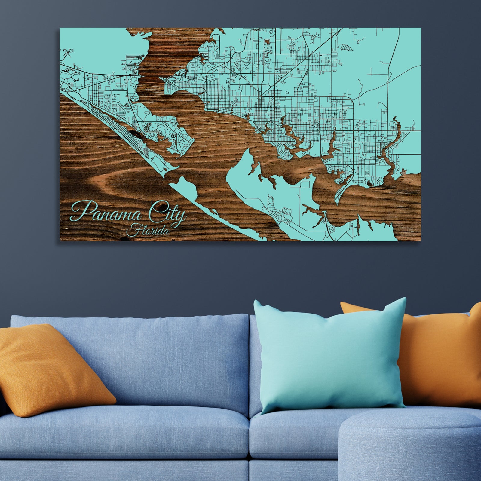 Panama City, Florida Street Map – Fire &amp; Pine