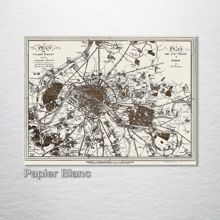 Plan de la Ville de Paris 1805 - Fire & Pine