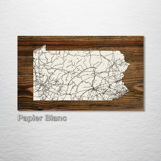 Pennsylvania Isolated Map - Fire & Pine