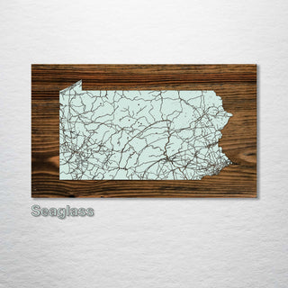 Pennsylvania Isolated Map - Fire & Pine
