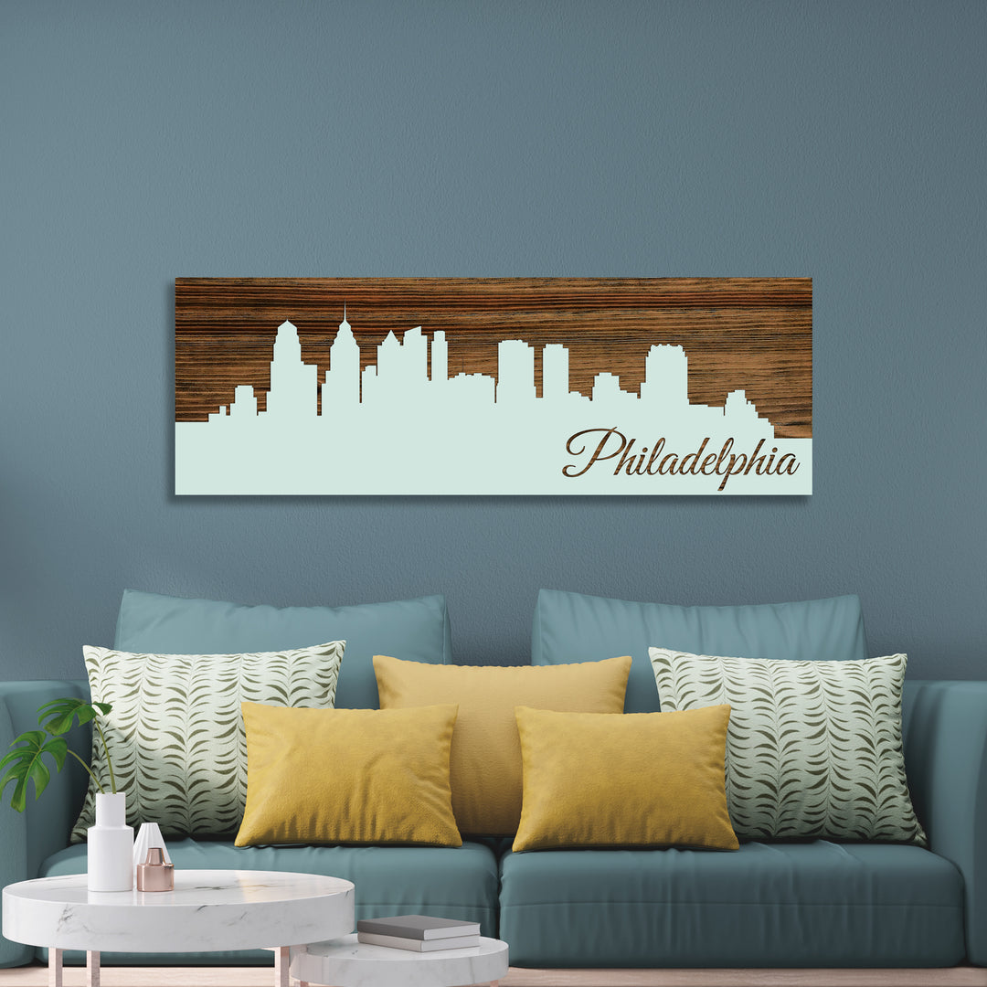 Philadelphia, Pennsylvania Skyline - Fire & Pine