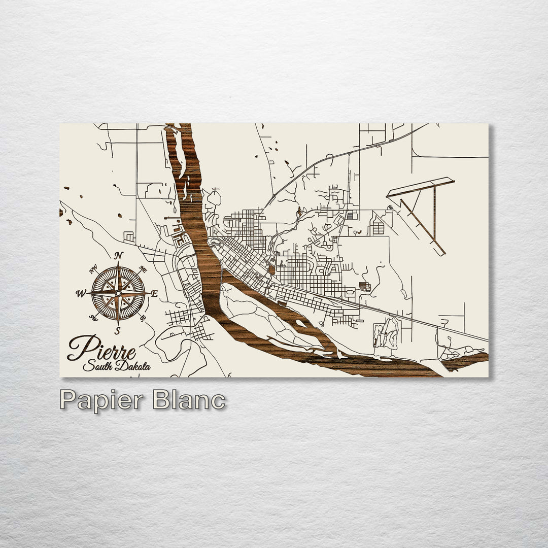 Pierre, South Dakota Street Map - Fire & Pine