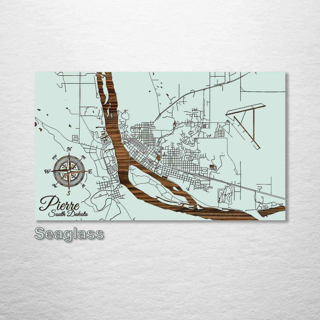 Pierre, South Dakota Street Map - Fire & Pine