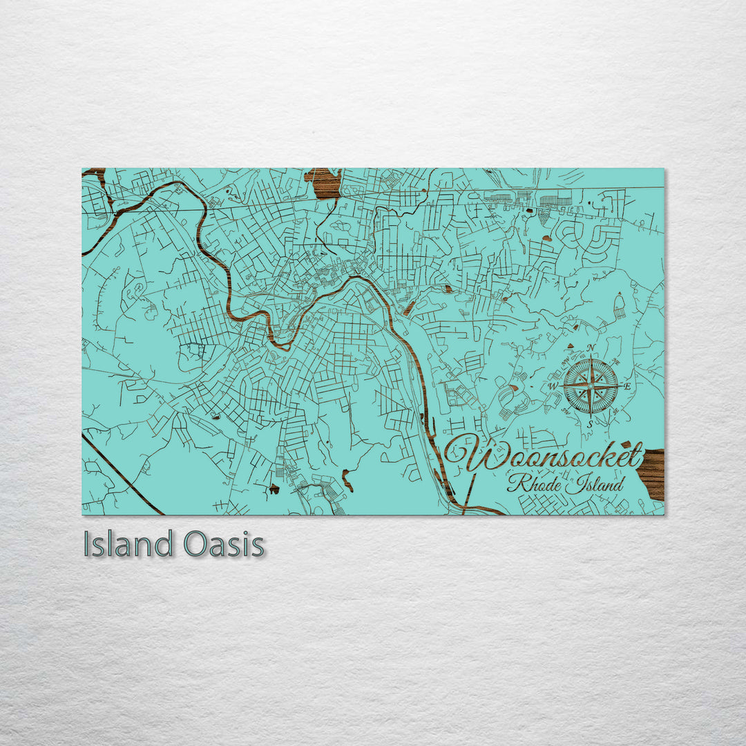 Woonsocket, Rhode Island Street Map