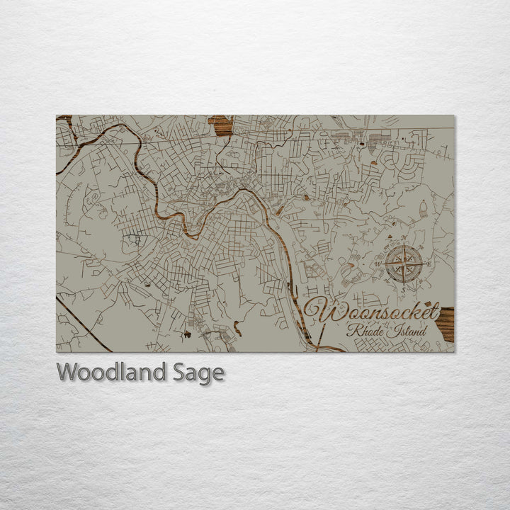 Woonsocket, Rhode Island Street Map