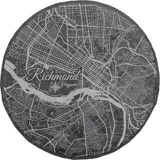 Richmond, Virginia Round Slate Coaster