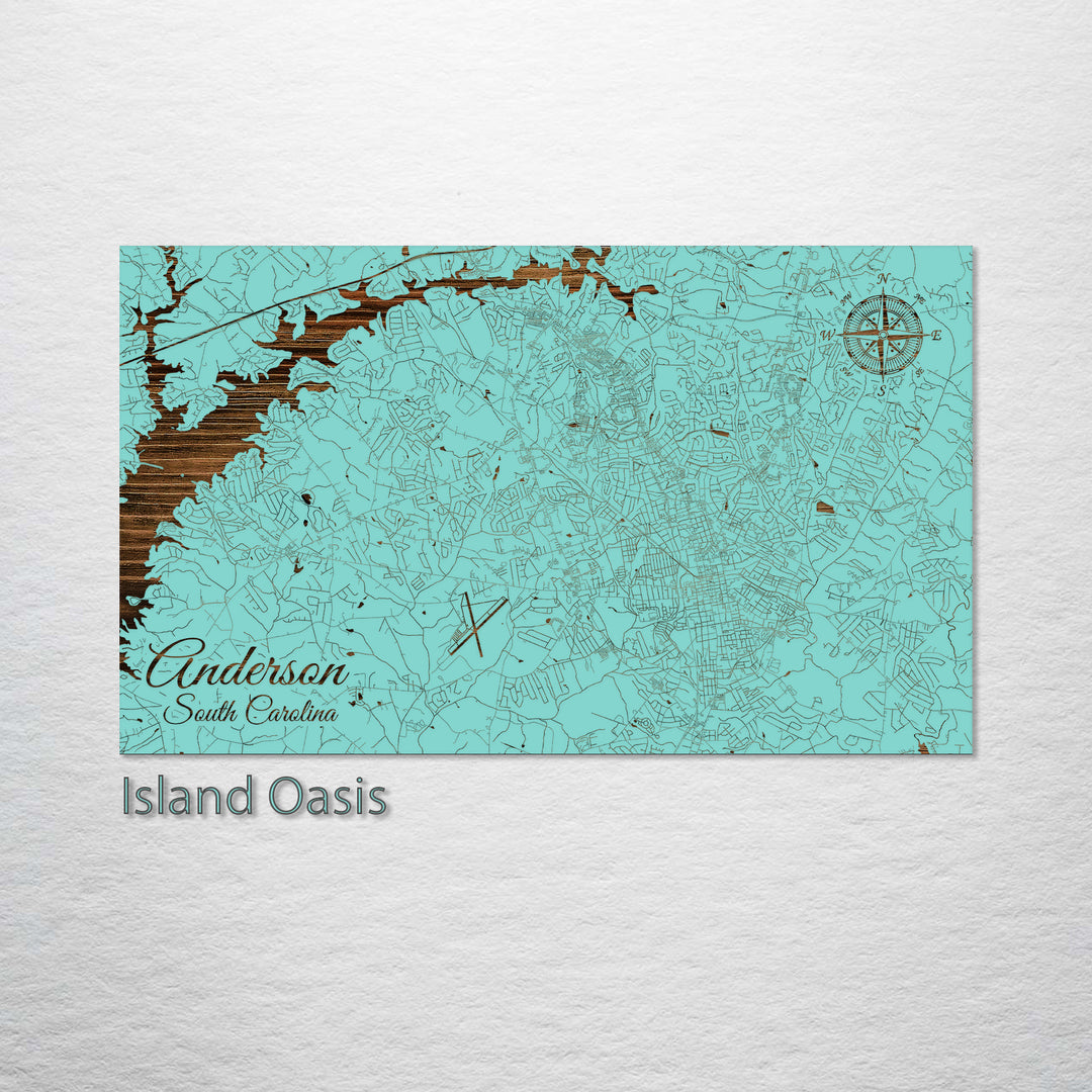 Anderson, South Carolina Street Map