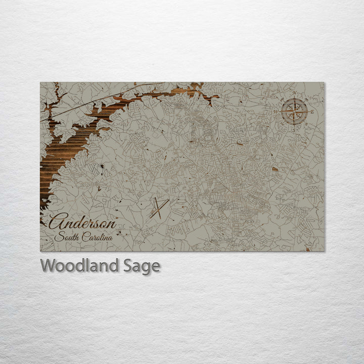 Anderson, South Carolina Street Map