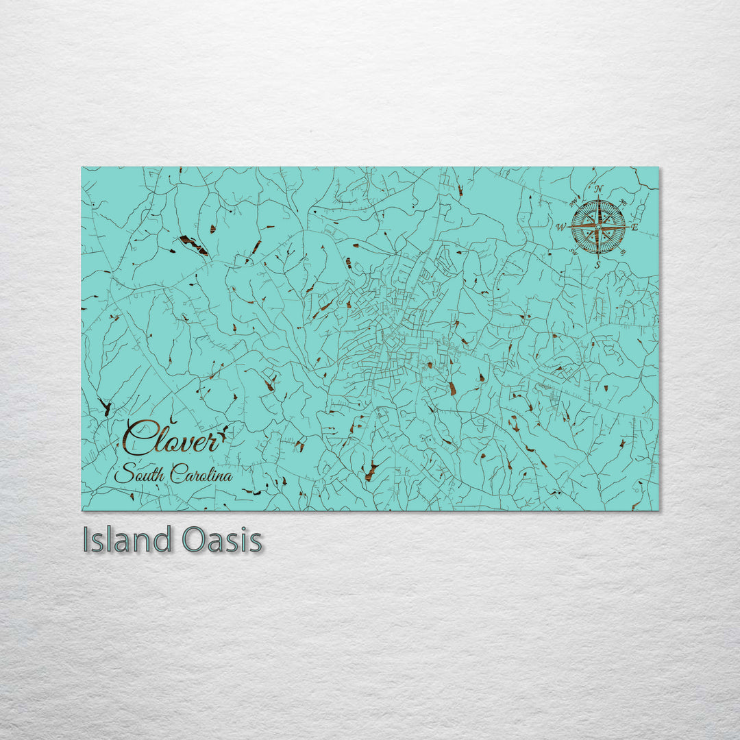 Clover, South Carolina Street Map