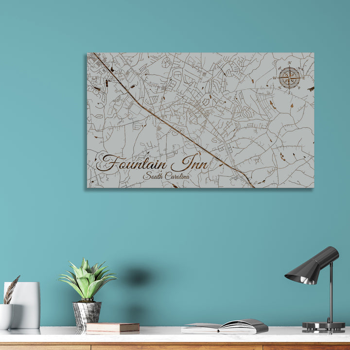 Fountain Inn, South Carolina Street Map